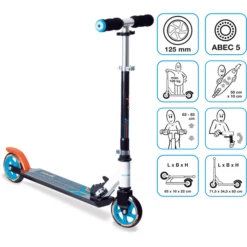 Muuwmi Aluminium Scoot Er 125 Mm, Zwart -Buitenspeelgoed Winkel muuwmi aluminium scoot er 125 mm zwart a402169 3