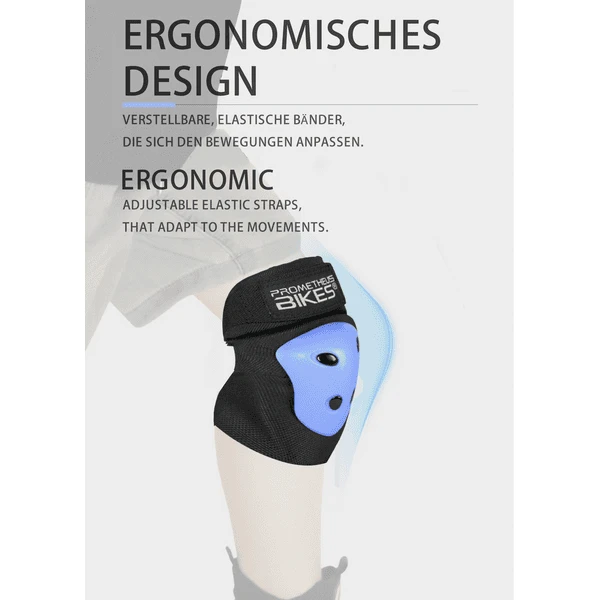 PROMETHEUS BICYCLES ® Beschermers Pads Set 6 In 1 Blauw 4 PROMETHEUS BICYCLES ® Beschermers Pads Set 6 In 1 Blauw - Afbeelding 2