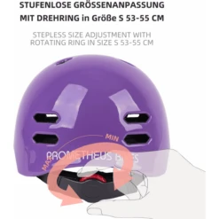 PROMETHEUS BICYCLES ® Fietshelm Maat S 52-55 Cm Paars -Buitenspeelgoed Winkel prometheus bicycles fietshelm maat s 52 55 cm paars a403253 3