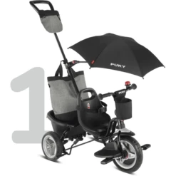 PUKY® 4 In 1 Driewieler Ceety Comfort Zwart 2442 -Buitenspeelgoed Winkel puky 4 in 1 driewieler ceety comfort zwart 2442 a285578 1