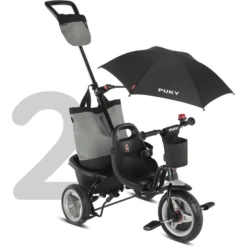 PUKY® 4 In 1 Driewieler Ceety Comfort Zwart 2442 -Buitenspeelgoed Winkel puky 4 in 1 driewieler ceety comfort zwart 2442 a285578 4
