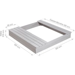 Roba Outdoor Zandbak Grijs -Buitenspeelgoed Winkel roba outdoor zandbak grijs a284399 2