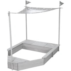 Roba Zandbak Schip Incl. Zonneluifel -Buitenspeelgoed Winkel roba zandbak schip incl zonneluifel a284395 4