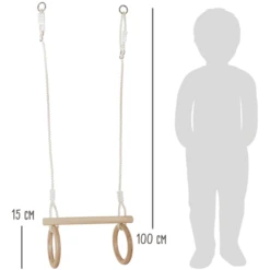 Small Foot ® Trapeze Met Houten Turnringen -Buitenspeelgoed Winkel small foot trapeze met houten turnringen a329321 3